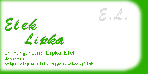 elek lipka business card